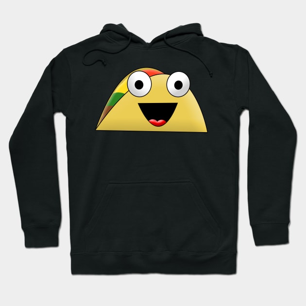 Happy and Adorable Mexican Taco Food Snack Hoodie by Normo Apparel